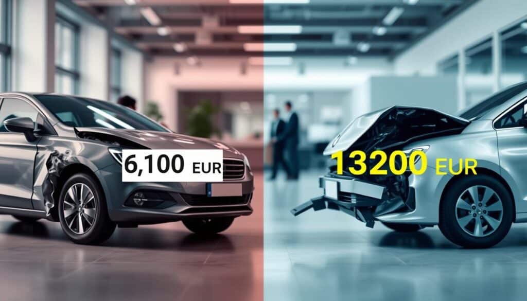 Ubezpieczyciel 6 100 EUR, a rzeczoznawca MOTOEXPERT 13 200 EUR