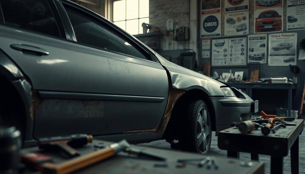 Źle naprawione auto po szkodzie