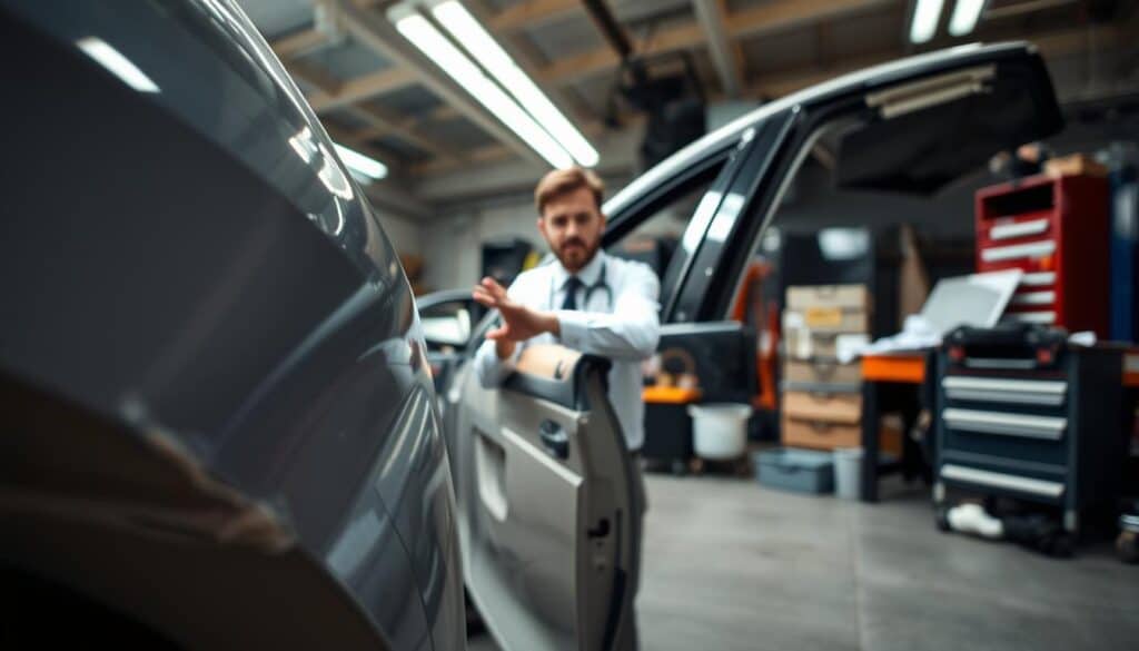Auto po źle wykonanej usłudze blacharskiej